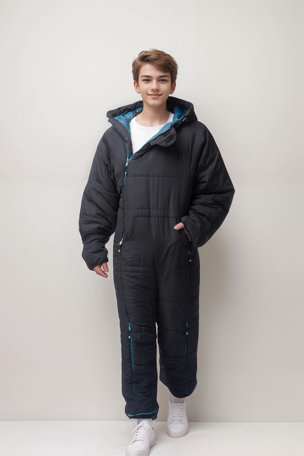 Kids Original Recycled Black Light Sleeping Bag Suit