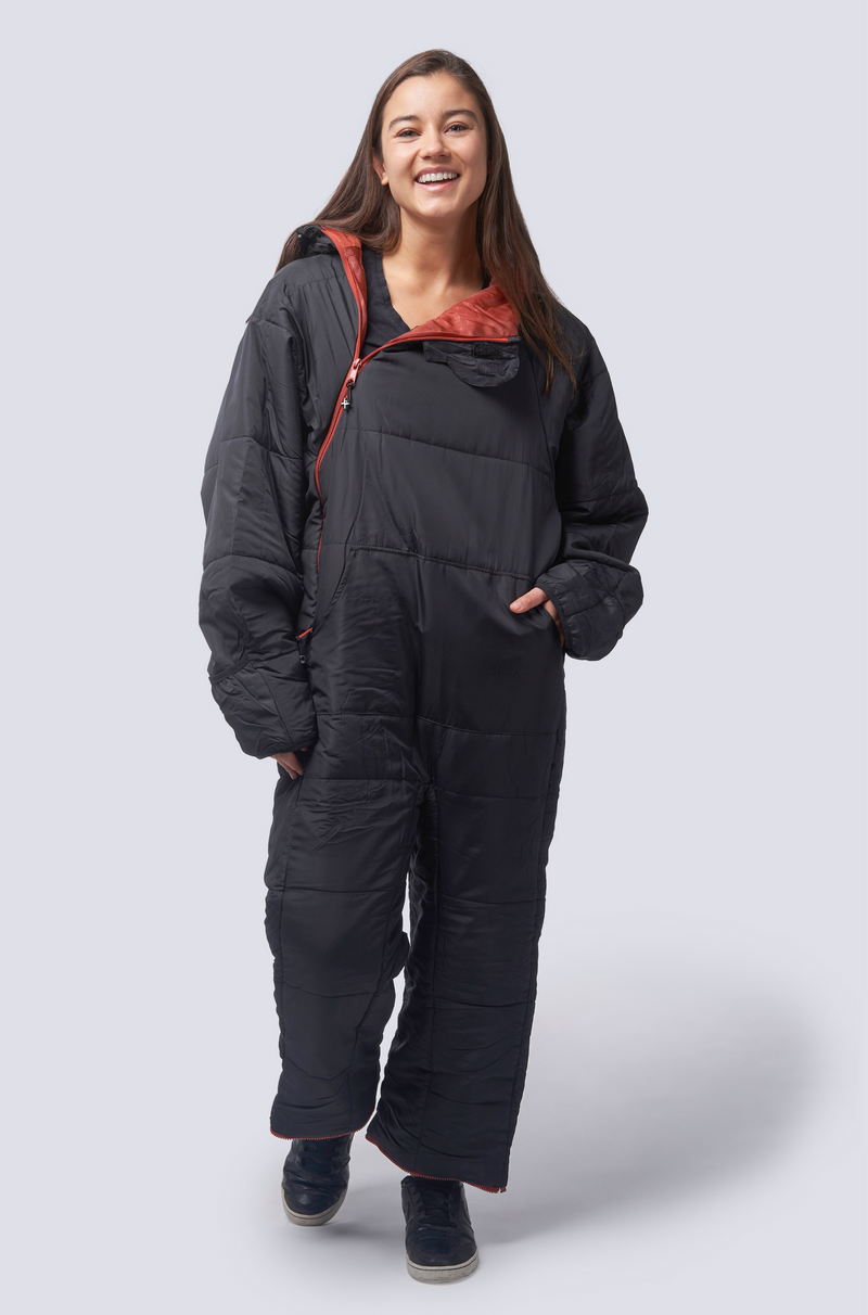 Lite Recycled Black Terracotta Sleeping Bag Suit