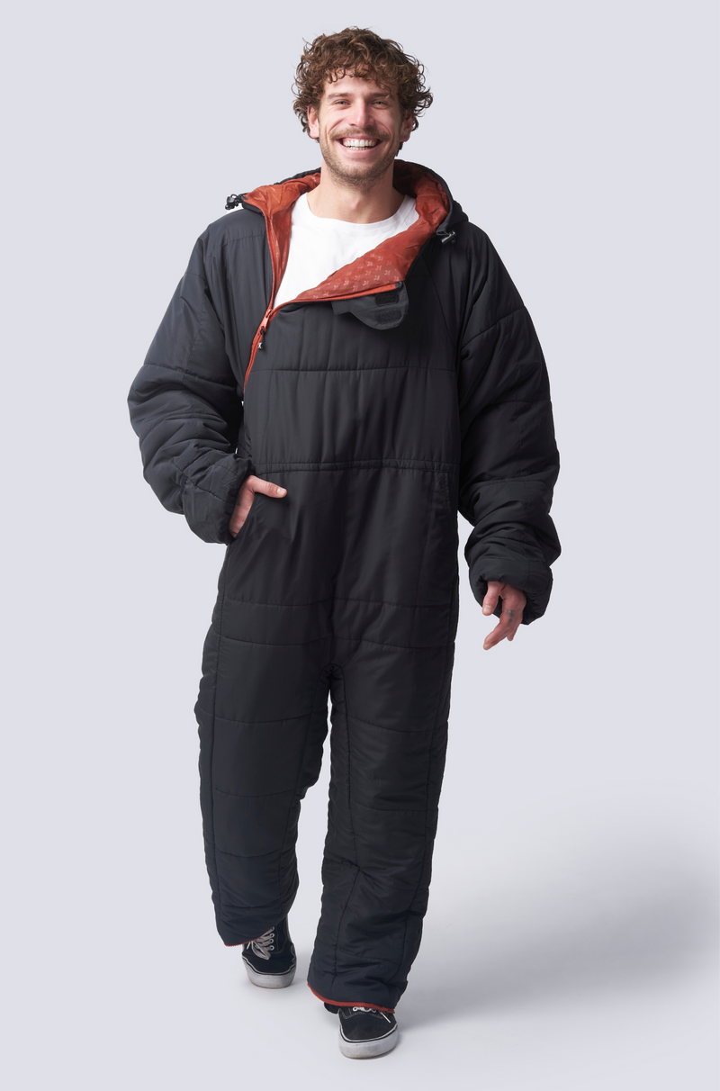 Lite Recycled Black Terracotta Sleeping Bag Suit