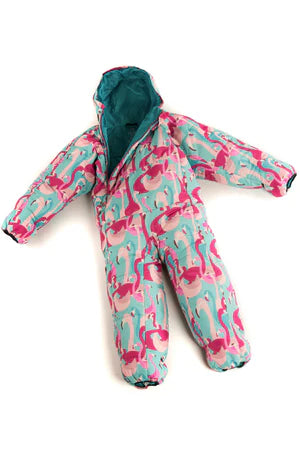 Kids Recycled Flamingo Sleeping Bag Suit